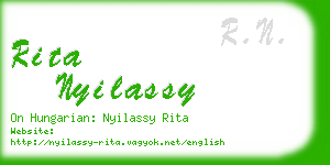 rita nyilassy business card